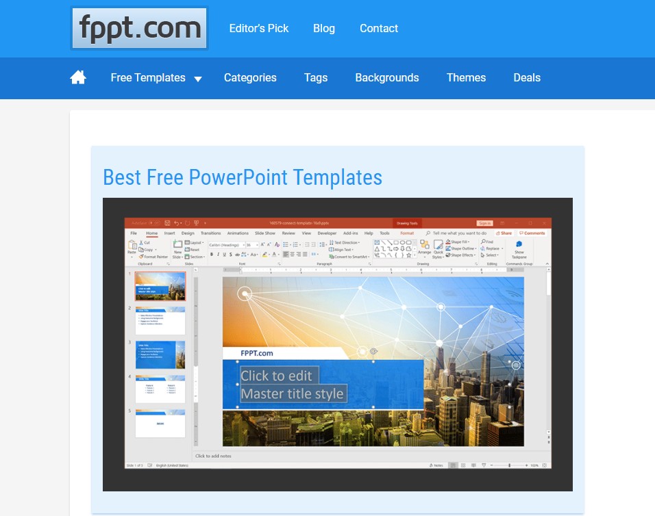 Mẫu powerpoint web FFPT