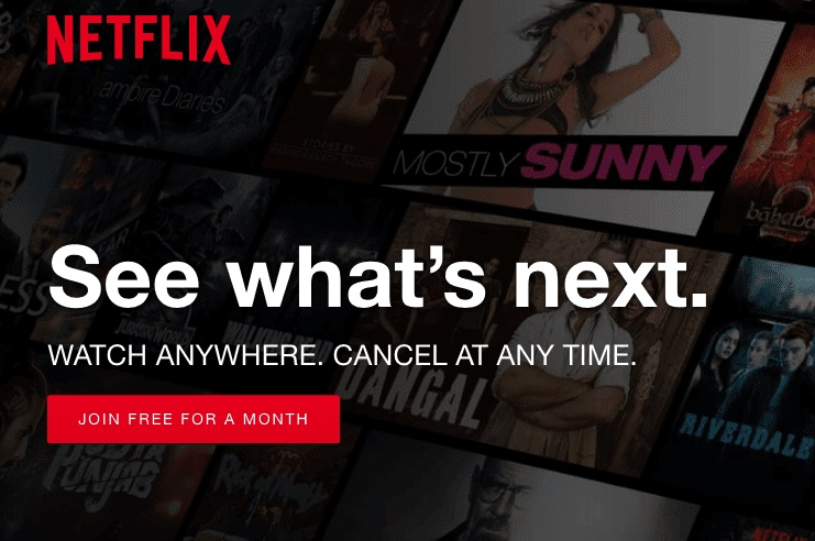 Thuong mai dien tu Netflix Subscription 1 Month Free