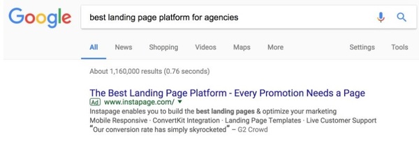 Google Ads tạo thông điệp tìm kiếm phù hợp cho từng đối tượng