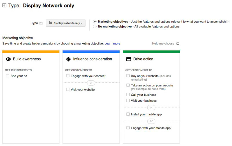 Thiết lập chiến dịch Google Display Network